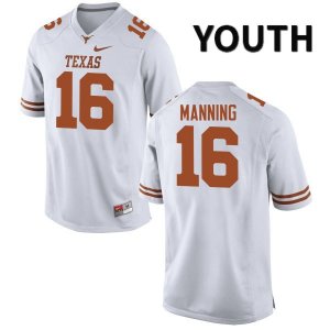 Texas Longhorns Youth #16 Arch Manning Authentic White College Football Jersey SPR43P3E